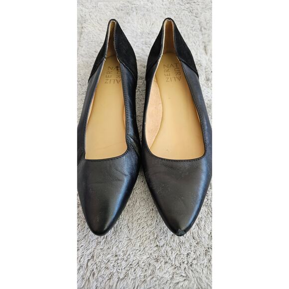 Naturalizer‎ Rayna Black Leather Pointed Toe Slip-On Flats Womens Size 7M - Picture 1 of 6